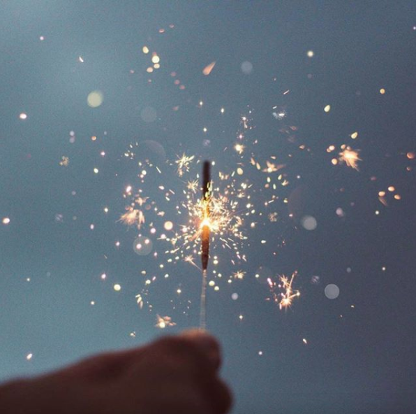 hand holding sparkler